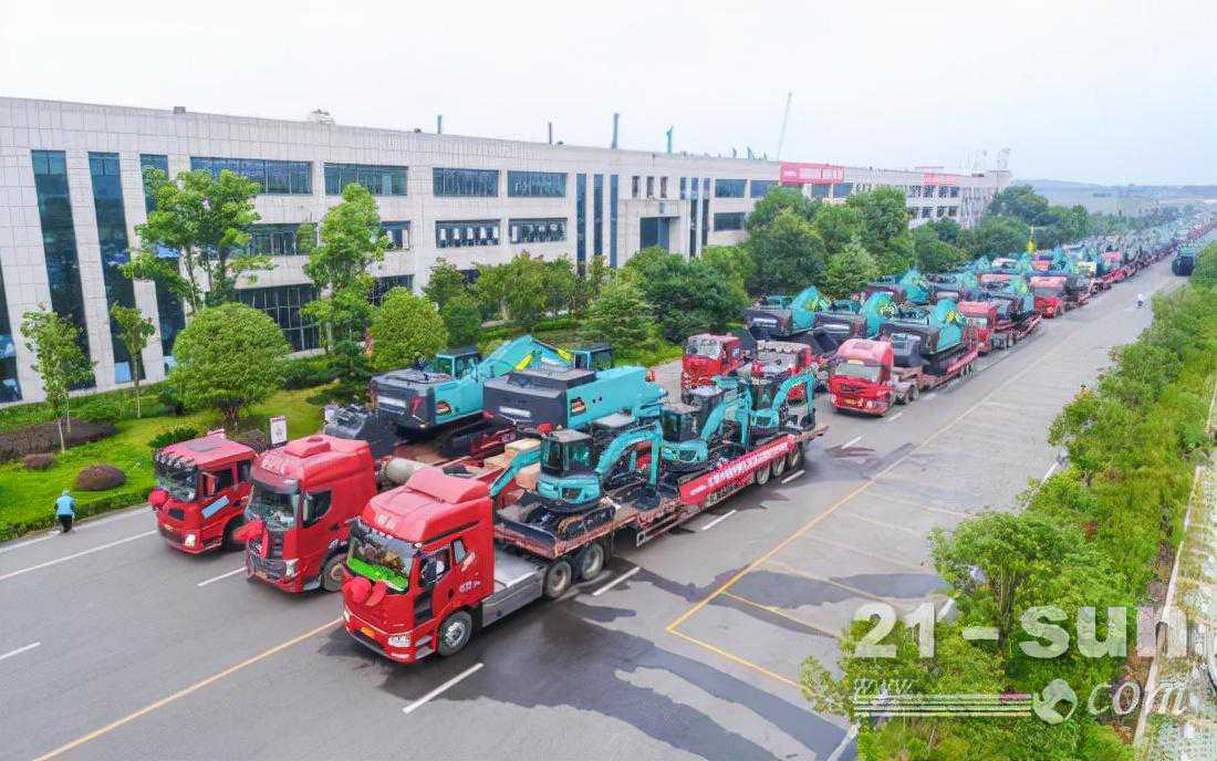 山河智能出口欧洲第20000台暨大型挖掘机批量交付仪式成功举行